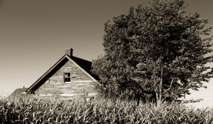 old-farm-house-b-w-1408884
